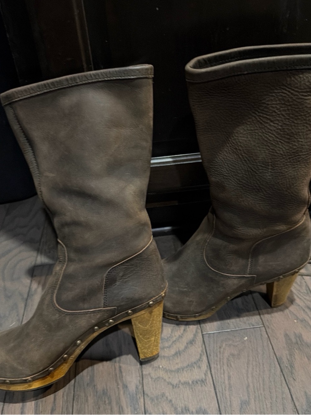 Sanita 3 8leather clog boots danish design